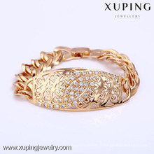 71996 Xuping Bracelet plaqué or avec petit diamant, Bracelet fantaisie pour femme